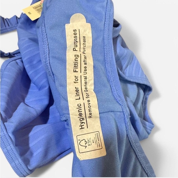 NWT Blue Striped One-Piece Swimsuit - Picture 3 of 5